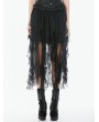 Dark in love Black Gothic Dark Fairy Layered Lace Mesh Skirt