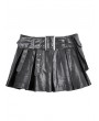 Dark in love Black Gothic Tactical Punk Asymmetric Pleated Shorts