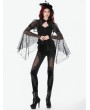 Dark in love Black Gothic Velvet Mesh Patchwork Leggings for Women