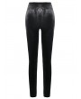 Dark in love Black Gothic Velvet Mesh Patchwork Leggings for Women
