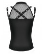 Dark in love Black Dark Gothic Punk Mesh Strap Halter Top for Women