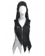 Dark in love Black Gothic Rebel Punk Asymmetric Hooded Top for Women