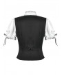 Dark in love Black and White Gothic Lace Ruffled Blouse for Women