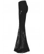 Punk Rave Black Gothic Lace Denim Flared Pants for Women