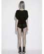 Punk Rave Black Gothic Punk Symmetrical Zipper Shorts for Women