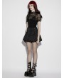 Punk Rave Black Gothic Striped Bloomer Shorts for Women
