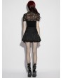 Punk Rave Black Gothic Striped Bloomer Shorts for Women