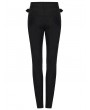 Punk Rave Black Gothic Castle Dark Pattern Jacquard Jeans for Women