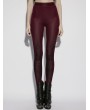 Punk Rave Red Gothic Church Skull Printed Leggings for Women