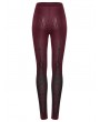 Punk Rave Red Gothic Church Skull Printed Leggings for Women