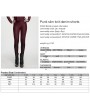 Punk Rave Red Gothic Church Skull Printed Leggings for Women