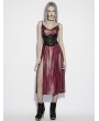 Punk Rave Black Gothic Bat Shape Gradient Corset Belt
