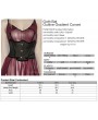 Punk Rave Black Gothic Bat Shape Gradient Corset Belt