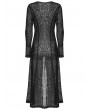 Punk Rave Black Gothic Daily Sun Protection Long Cardigan for Women