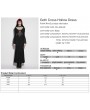 Punk Rave Black Gothic Velvet Hollow Fared Sleeve Long Fishtail Dress