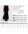 Punk Rave Black Gothic High Waist Ruched Velvet Fishtail Skirt