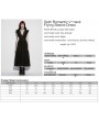 Punk Rave Black Gothic Romantic Sexy Deep V-Neck Flutter Sleeve Long Dress