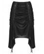 Punk Rave Black Gothic Wasteland Punk Ruched Irregular Skirt