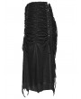 Punk Rave Black Gothic Wasteland Punk Ruched Irregular Skirt