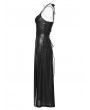 Punk Rave Black Gothic Punk Sexy Pentagram Slip Slit Dress