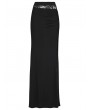 Punk Rave Black Gothic Asymmetrical Ruched Lace Fishtail Long Skirt