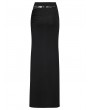 Punk Rave Black Gothic Asymmetrical Ruched Lace Fishtail Long Skirt
