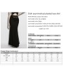Punk Rave Black Gothic Asymmetrical Ruched Lace Fishtail Long Skirt