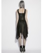 Punk Rave Black Punk Night Gothic Eyelet Irregular Dress
