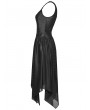 Punk Rave Black Punk Night Gothic Eyelet Irregular Dress