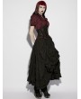 Punk Rave Black Gothic Embroidery Lace Spiked Corset Waistband