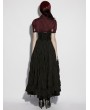 Punk Rave Black Gothic Embroidery Lace Spiked Corset Waistband