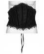 Punk Rave Black Gothic Embroidery Lace Spiked Corset Waistband