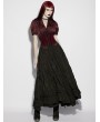 Punk Rave Red Gothic Embroidery Lace Spiked Corset Waistband