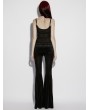 Punk Rave Black Gothic Daily Mesh Camisole Top for Women