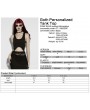 Punk Rave Black Gothic Personalized Women's Tank Top with Clips