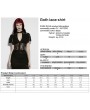 Punk Rave Black Gothic Perspective Lace Short Sleeve Shirt for Women