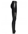 Punk Rave Black Gothic Embroidery Mesh Spliced Slim Fit Leggings for Women