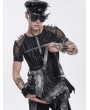 Devil Fashion Black Gothic Punk Panelled Shoulder Bag with Chain