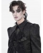 Devil Fashion Black Retro Gothic Coffin Embroidered Lace Jabot