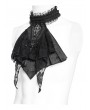 Devil Fashion Black Retro Gothic Coffin Embroidered Lace Jabot