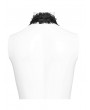 Devil Fashion Black Retro Gothic Coffin Embroidered Lace Jabot