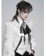Devil Fashion Black and White Retro Gothic Coffin Embroidered Lace Jabot