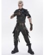 Devil Fashion Black Gothic Punk Asymmetric Shoulder Armor Harness
