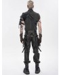 Devil Fashion Black Gothic Punk Asymmetric Shoulder Armor Harness