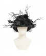 Devil Fashion Black Victorian Gothic Rose Branch Top Hat