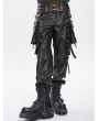 Devil Fashion Brown Gothic Punk Studded Strap Leather Belt with Bag