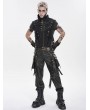 Devil Fashion Brown Gothic Punk Studded Strap Leather Belt with Bag