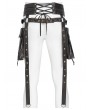 Devil Fashion Brown Gothic Punk Studded Strap Leather Belt with Bag