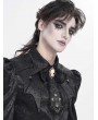 Devil Fashion Black Retro Gothic Cross Embroidery Lace Bow Tie