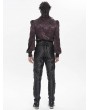 Devil Fashion Black Gothic Retro Embroidery Irregular Girdle for Men